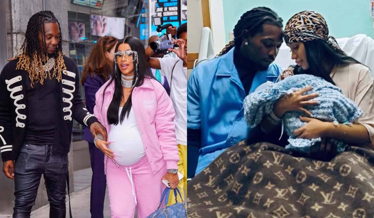 Cardi B posta foto do nascimento do segundo filho com Offset