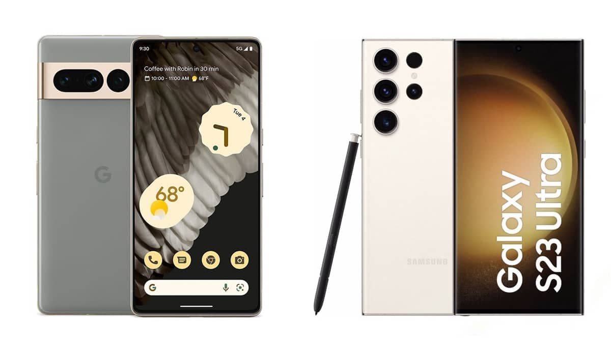 Google Pixel 7 Pro e Samsung Galaxy S23 Ultra, uma grande disputa