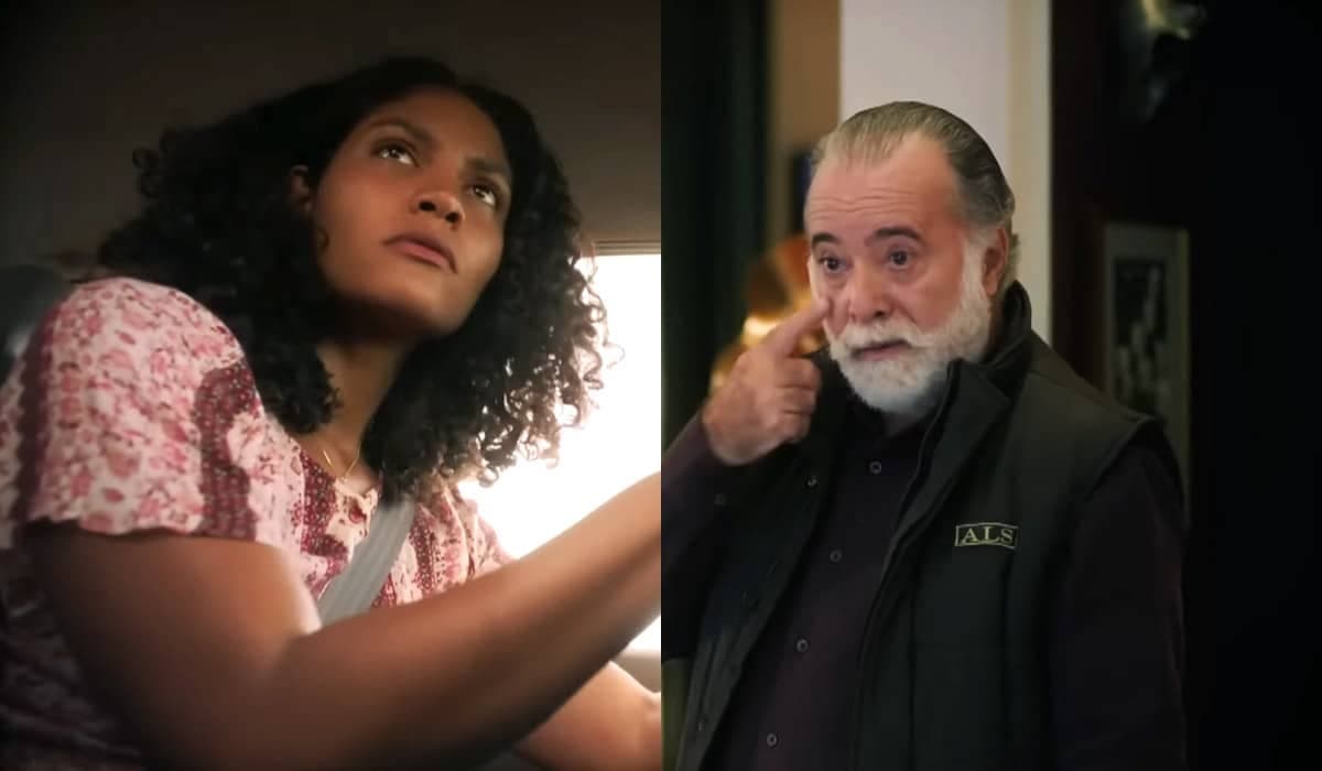Aline entrega podres de Antônio para jornalista e ameaça o fazendeiro em Terra e Paixão