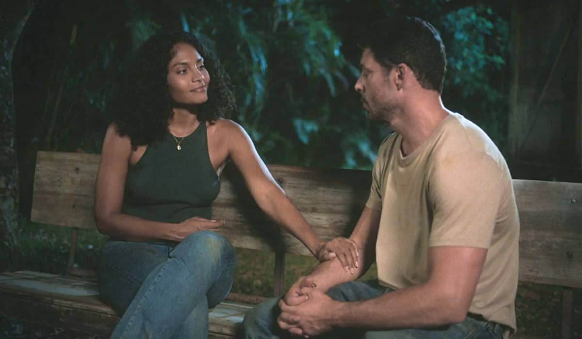 Resumo da novela Terra e Paixão: Aline expulsa Caio após beijo sem noção