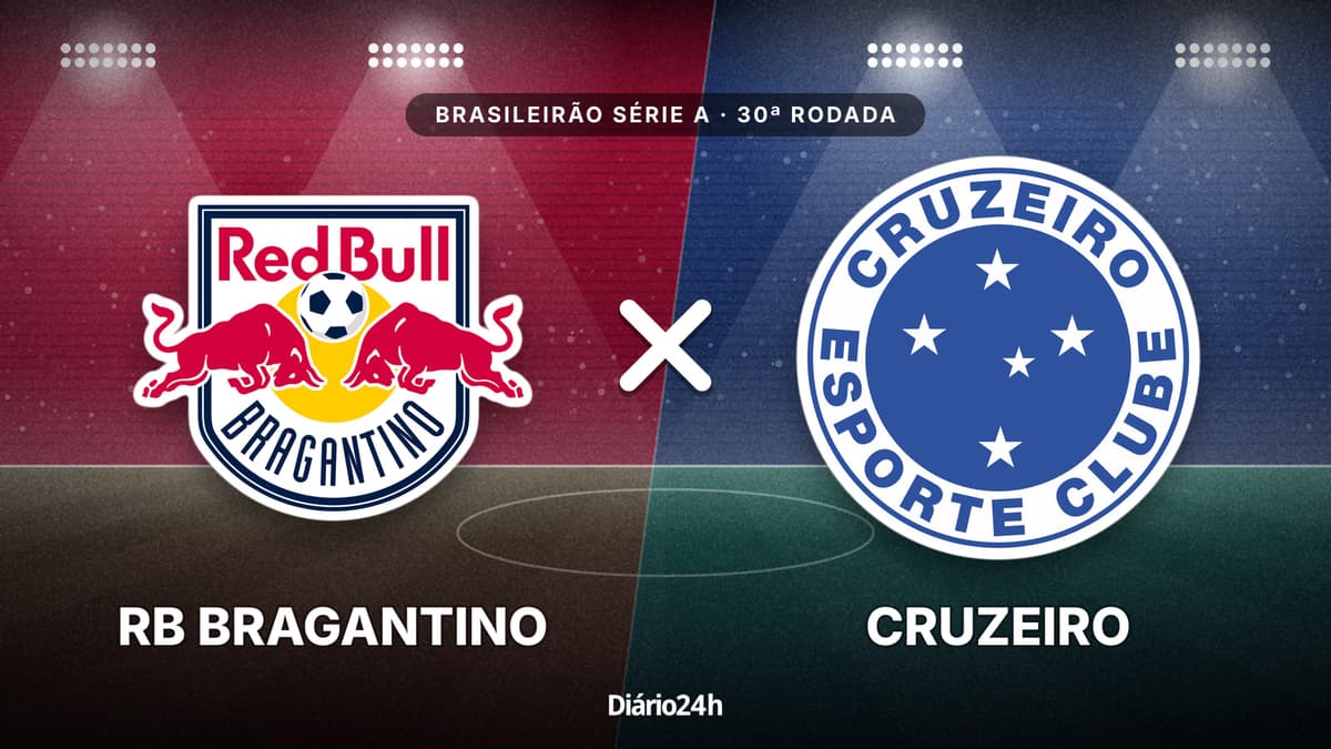 RB Bragantino x Cruzeiro jogam hoje às 21h00 pela Serie A. Foto: Diário 24 Horas / Montagem