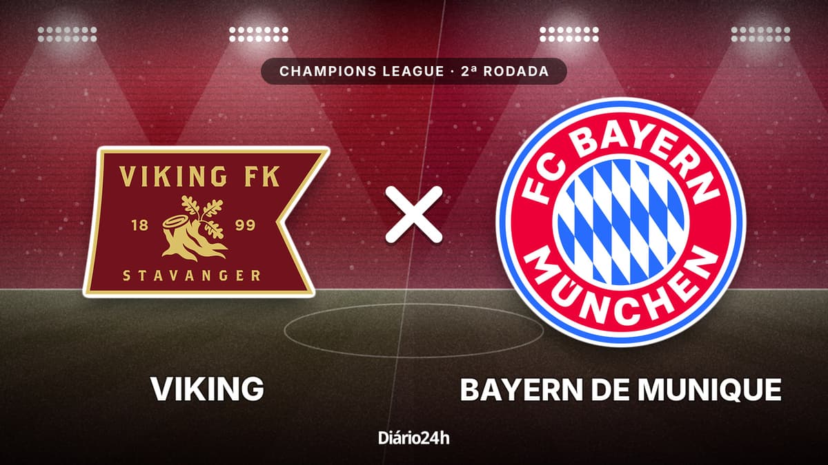 Viking x Bayern de Munique jogam hoje às 16h00 pela UEFA Champions League. Foto: Diário 24 Horas / Montagem