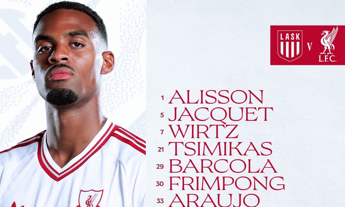 Sem Isak, Liverpool escala Nyoni e Ngumoha e deixa Van Dijk no banco contra o LASK