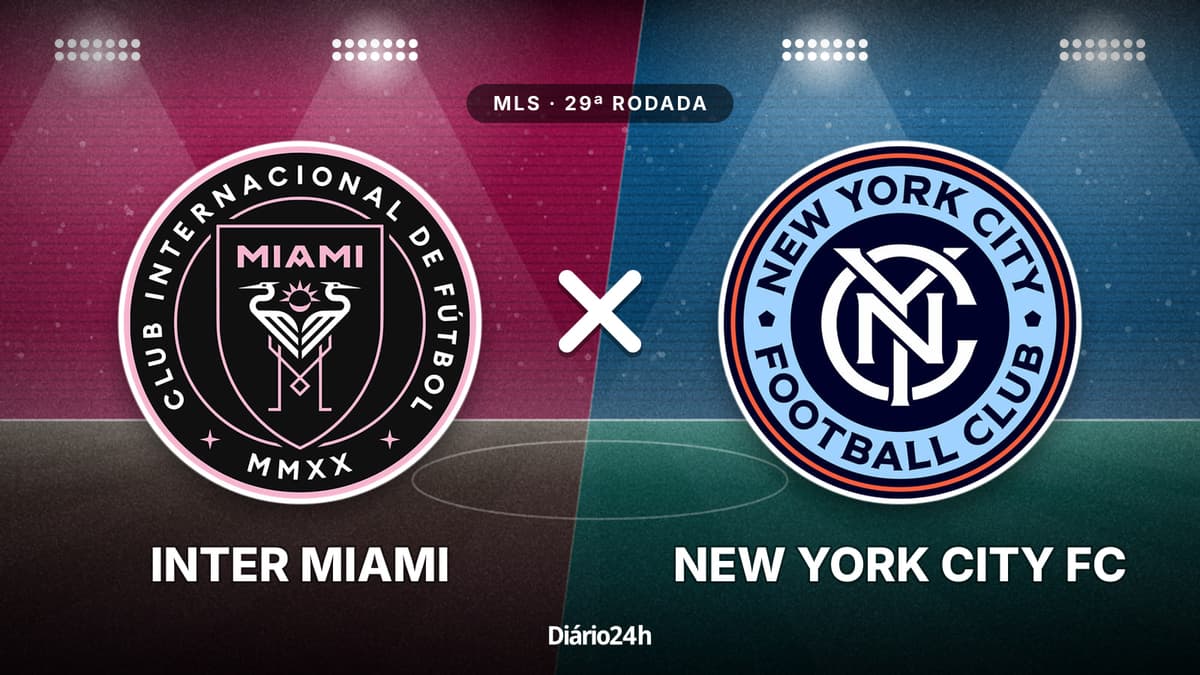 Inter Miami x New York City FC jogam hoje às 20h30 pela Major League Soccer. Foto: Diário 24 Horas / Montagem