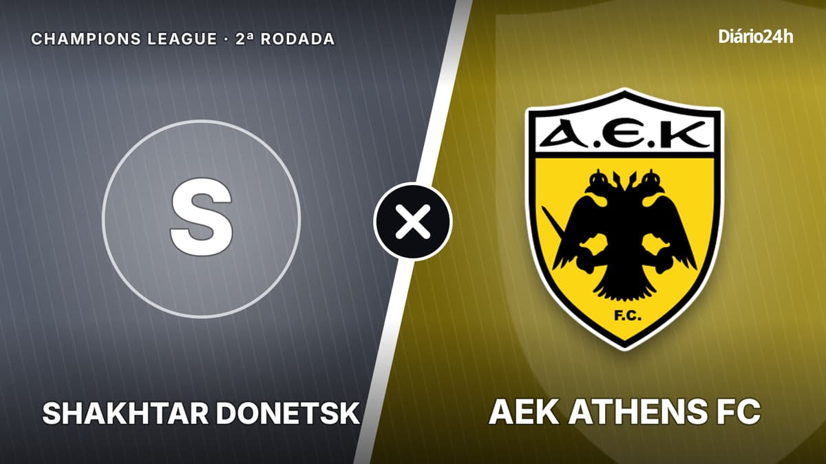 Shakhtar Donetsk x AEK Athens FC jogam hoje às 16h00 pela UEFA Champions League. Foto: Diário 24 Horas / Montagem