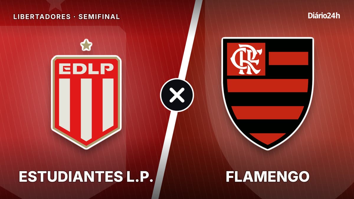 Estudiantes L.P. x Flamengo jogam hoje às 21h30 pela CONMEBOL Libertadores. Foto: Diário 24 Horas / Montagem
