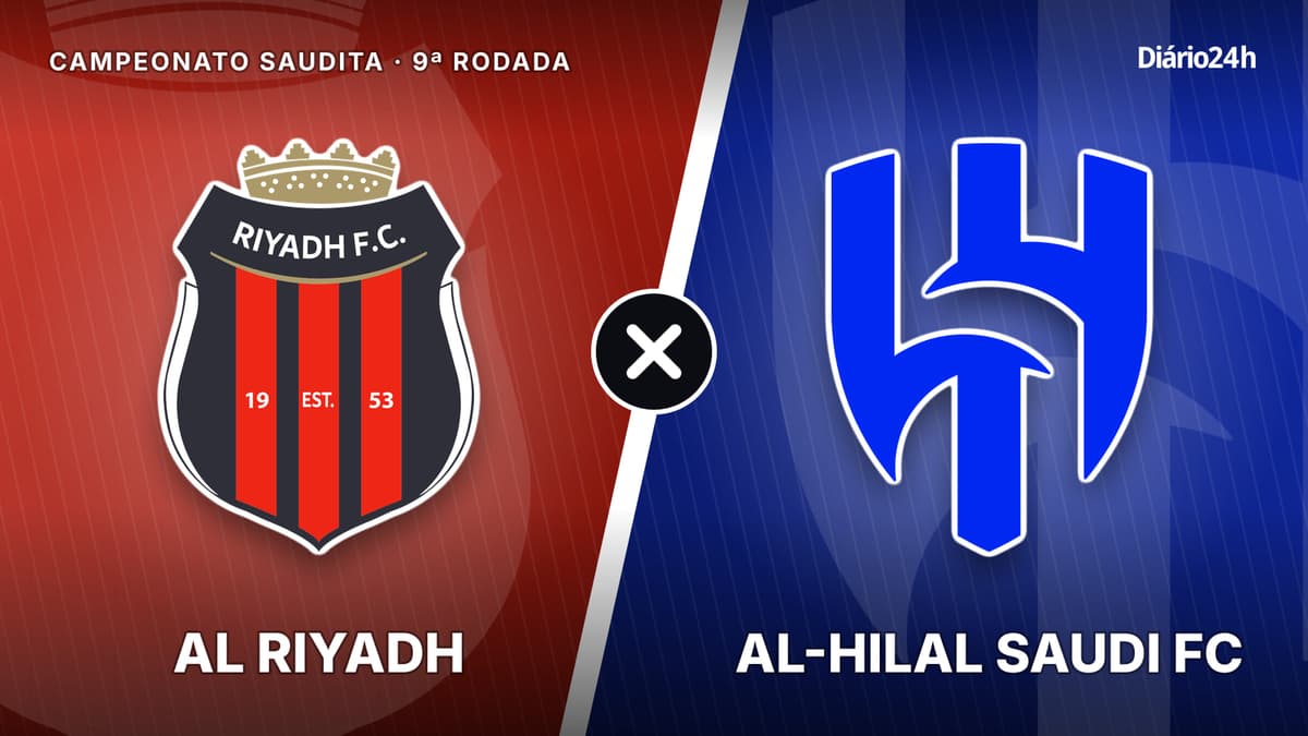 Al Riyadh x Al-Hilal Saudi FC jogam hoje às 12h00 pela Pro League. Foto: Diário 24 Horas / Montagem
