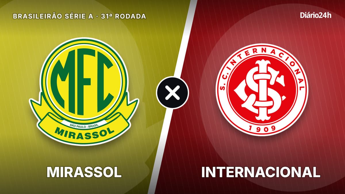 Mirassol x Internacional jogam hoje às 20h00 pela Serie A. Foto: Diário 24 Horas / Montagem