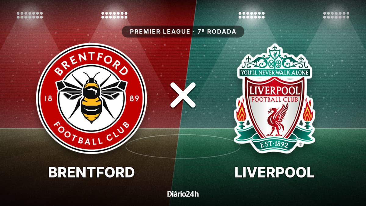Brentford x Liverpool jogam hoje às 11h00 pela Premier League. Foto: Diário 24 Horas / Montagem