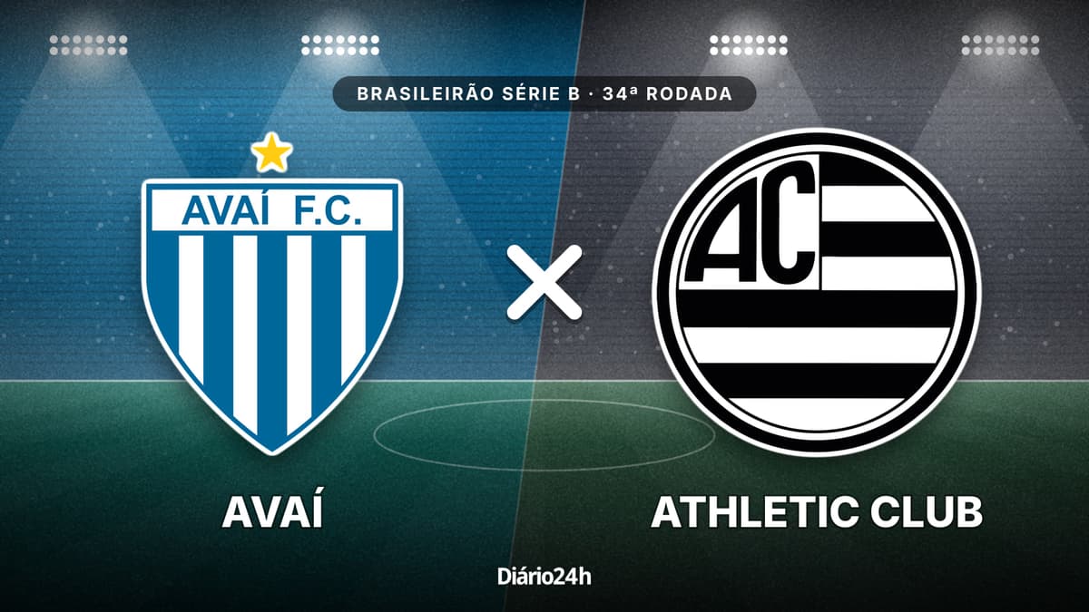 Avaí x Athletic Club jogam hoje às 16h00 pela Serie B. Foto: Diário 24 Horas / Montagem