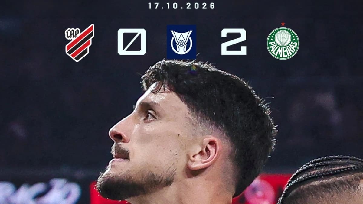 Palmeiras vence o Athletico-PR com um a menos e assume a liderança