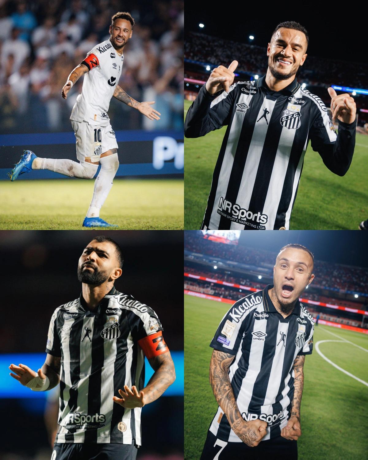 Os quatros devem ser titulares contra o Fluminense. Foto: Reprodução/Instagram  @santosfc