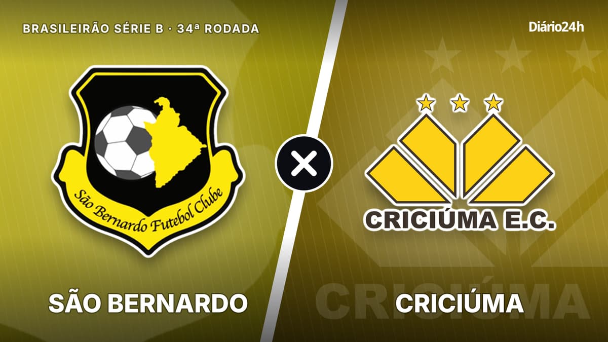 São Bernardo x Criciúma jogam hoje às 16h00 pela Serie B. Foto: Diário 24 Horas / Montagem