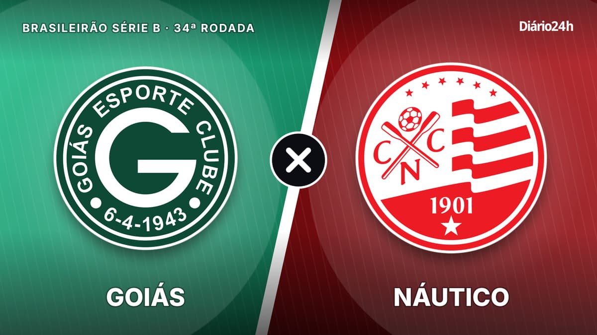 Goiás x Náutico jogam hoje às 19h30 pela Serie B. Foto: Diário 24 Horas / Montagem