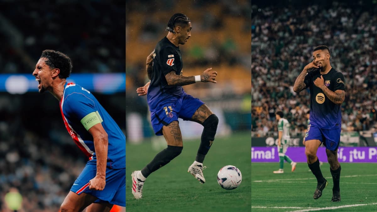 Marquinhos, Raphinha e Gabriel Jesus: os brasileiros de PSG x Barcelona