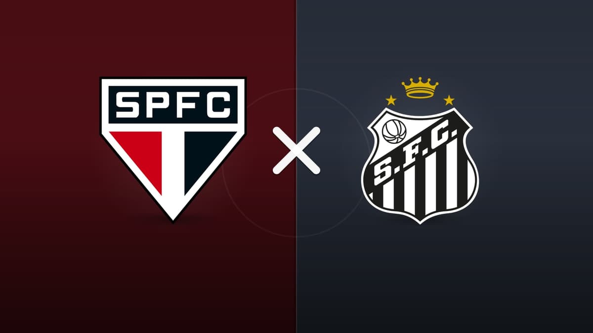 São Paulo x Santos jogam hoje às 20h00 pela Serie A. Foto: Diário 24 Horas / Montagem