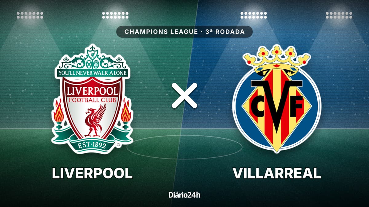Liverpool x Villarreal jogam hoje às 16h00 pela UEFA Champions League. Foto: Diário 24 Horas / Montagem