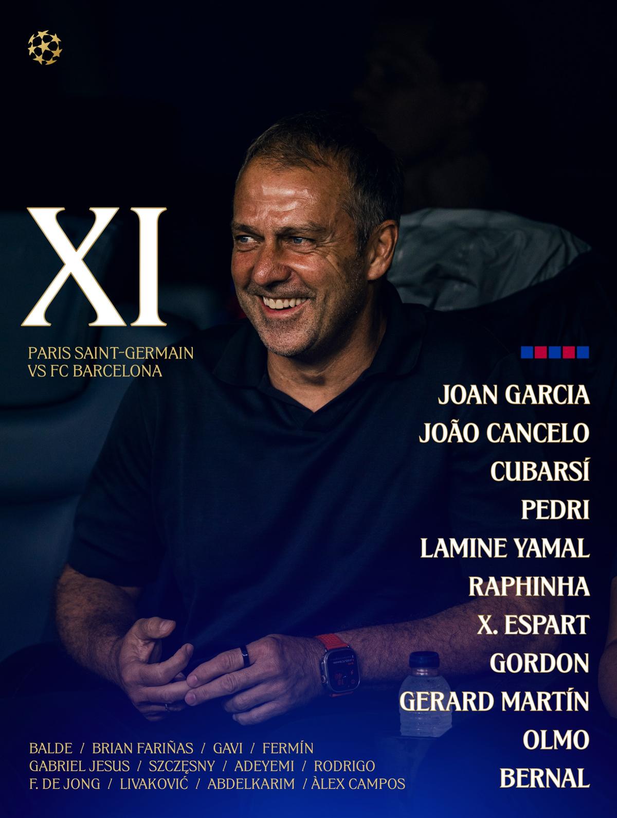 Os titulares do Barça. Foto: Reprodução/Instagram @fcbarcelona