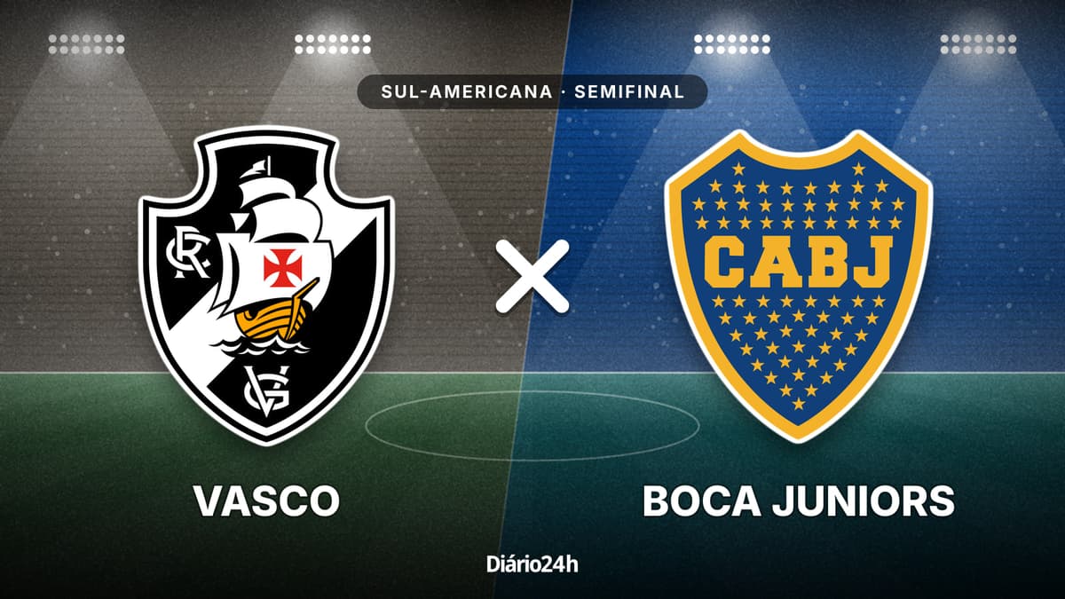 Vasco x Boca Juniors jogam hoje às 21h30 pela CONMEBOL Sudamericana. Foto: Diário 24 Horas / Montagem