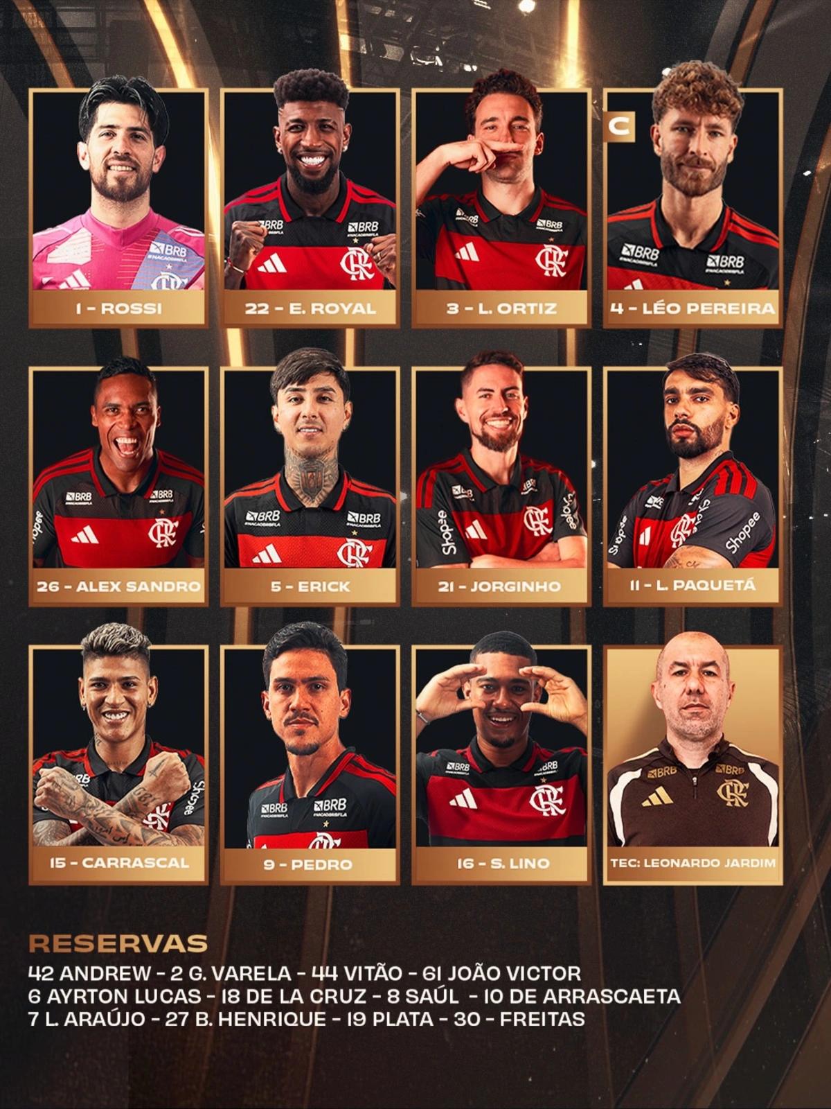 Os 11 iniciais. Foto: Reprodução/Instagram
