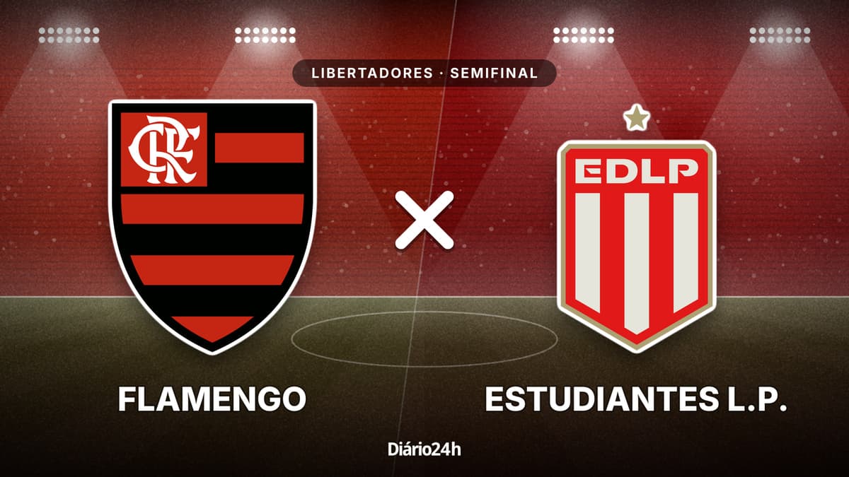 Flamengo x Estudiantes L.P. jogam hoje às 21h30 pela CONMEBOL Libertadores. Foto: Diário 24 Horas / Montagem