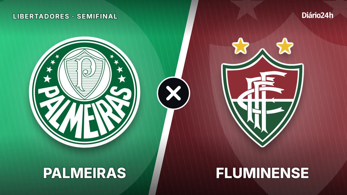 Palmeiras x Fluminense jogam hoje às 21h30 pela CONMEBOL Libertadores. Foto: Diário 24 Horas / Montagem