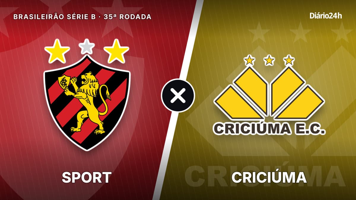 Sport x Criciúma jogam hoje às 21h00 pela Serie B. Foto: Diário 24 Horas / Montagem