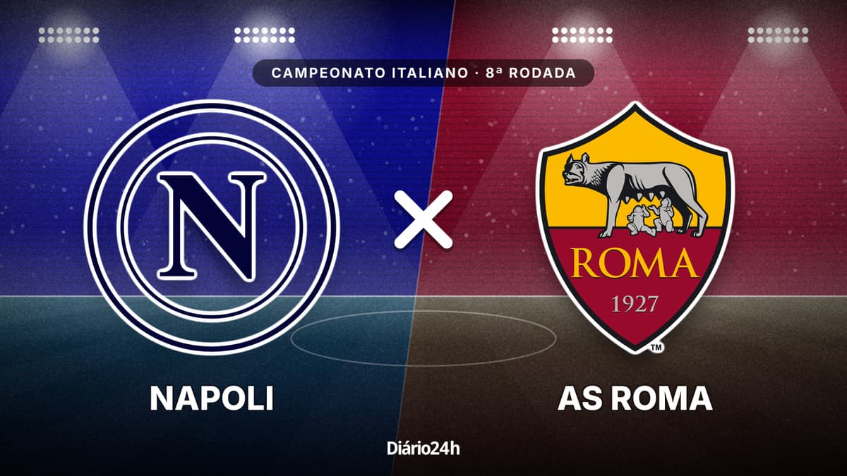 Napoli x AS Roma jogam hoje às 13h00 pela Serie A. Foto: Diário 24 Horas / Montagem