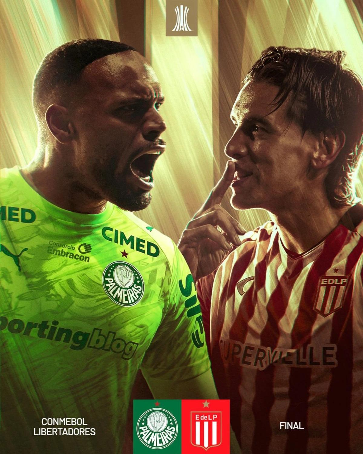 Palmeiras x Estudiantes na grande final da Libertadores. Foto: Reprodução/Instagram
