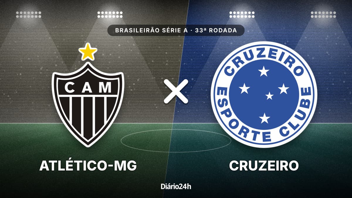 Atlético-MG x Cruzeiro jogam hoje às 19h30 pela Serie A. Foto: Diário 24 Horas / Montagem