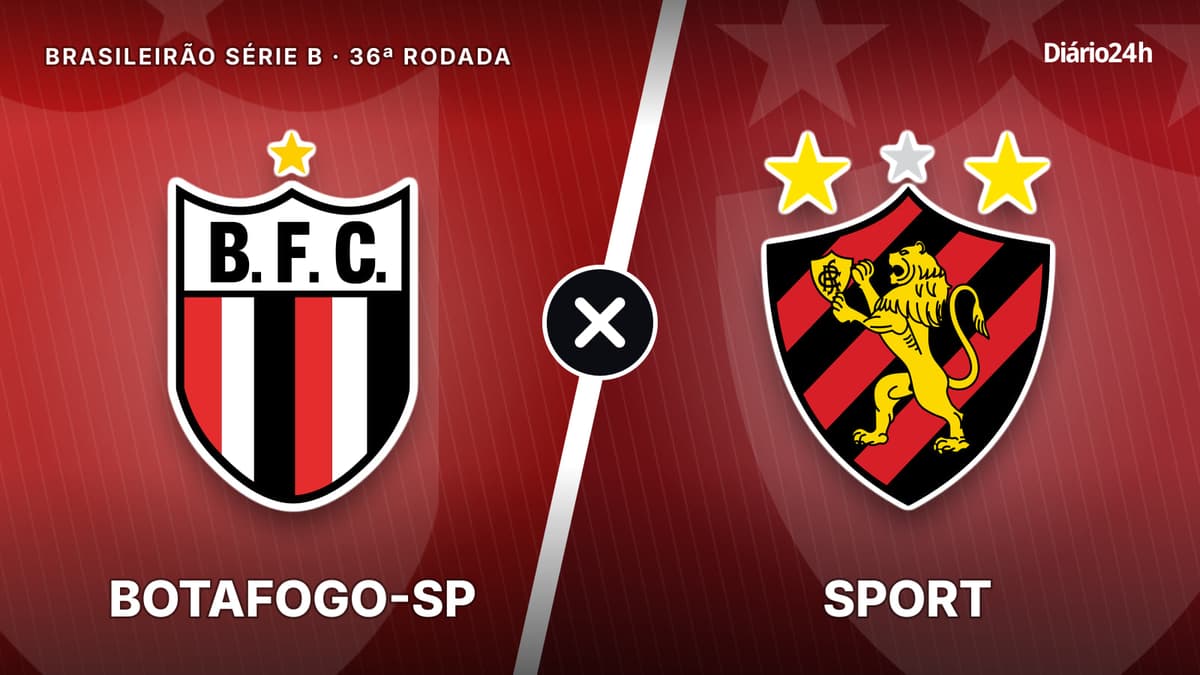 Botafogo-SP x Sport, Brasileirão Série B, 36ª rodada. Foto: Diário 24 Horas / Montagem