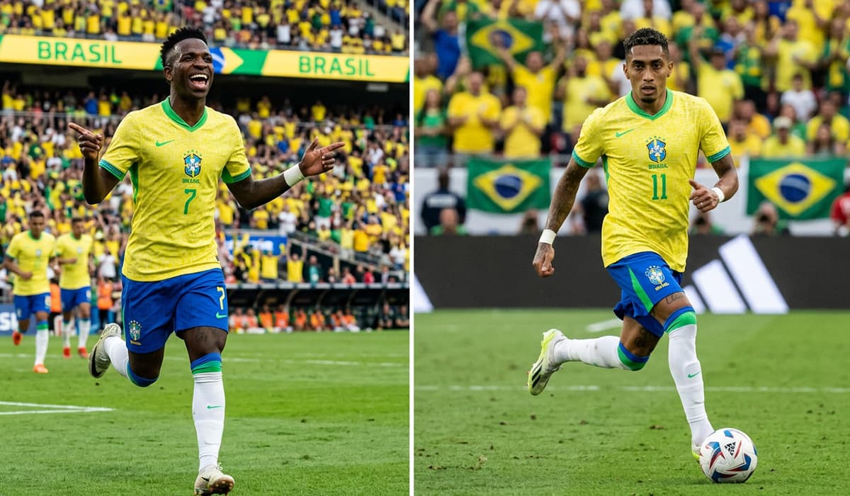 Brasil e França se enfrentam hoje com Vini Jr. e Raphinha como trunfos da Seleção