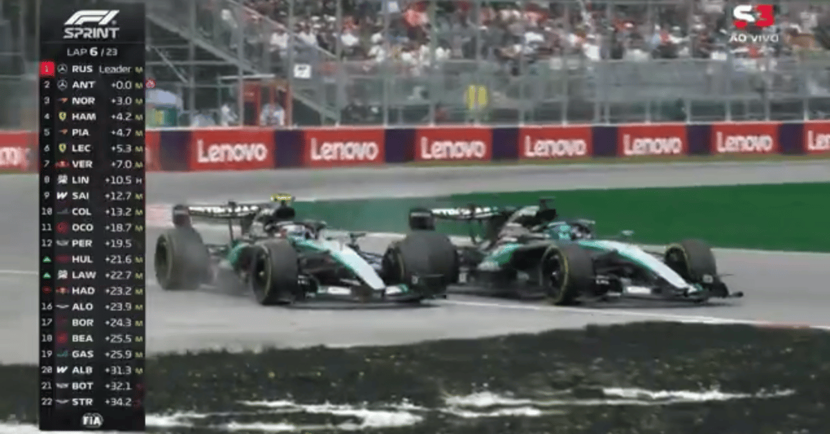 Russell vence Sprint do GP do Canadá marcada por atrito com Antonelli; Bortoleto critica o carro