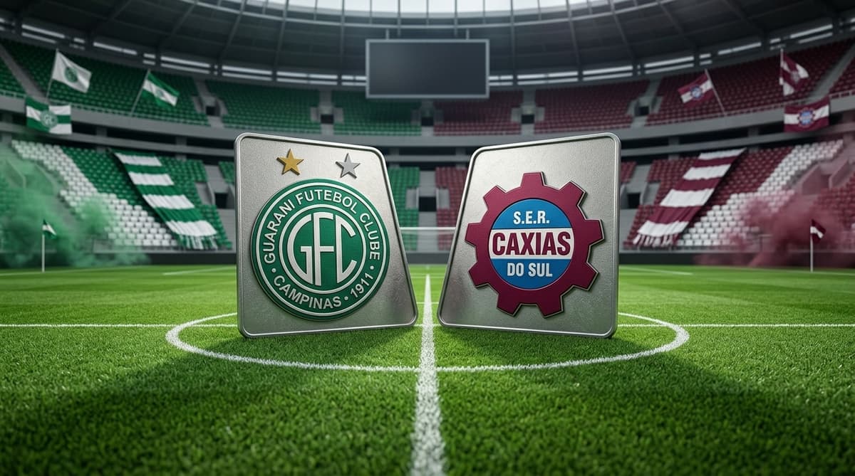 Briga no Topo: Guarani x Caxias se enfrentam pela Série C. Acompanhe ao vivo