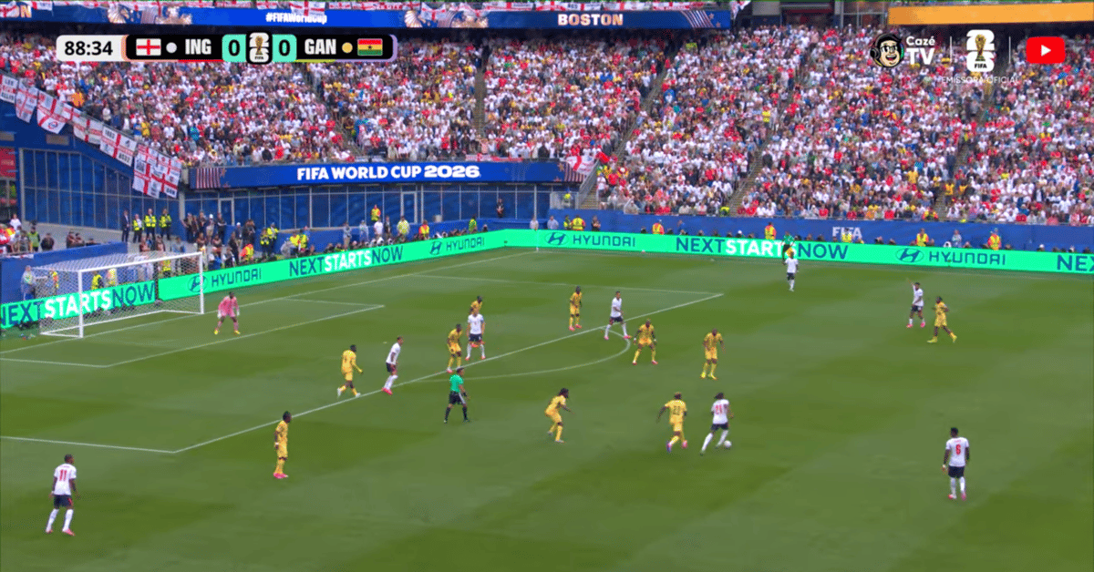 Inglaterra para em ferrolho de Gana e amarga empate sem gols na Copa do Mundo 2026
