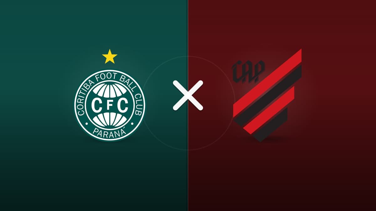 Coritiba x Athletico-PR jogam hoje às 21h00 pela Serie A. Foto: Diário 24 Horas / Montagem