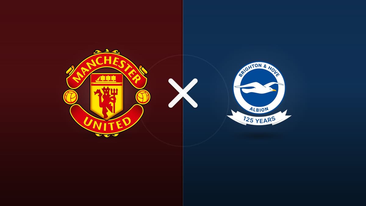 Manchester United x Brighton jogam hoje às 16h00 pela League Cup. Foto: Diário 24 Horas / Montagem