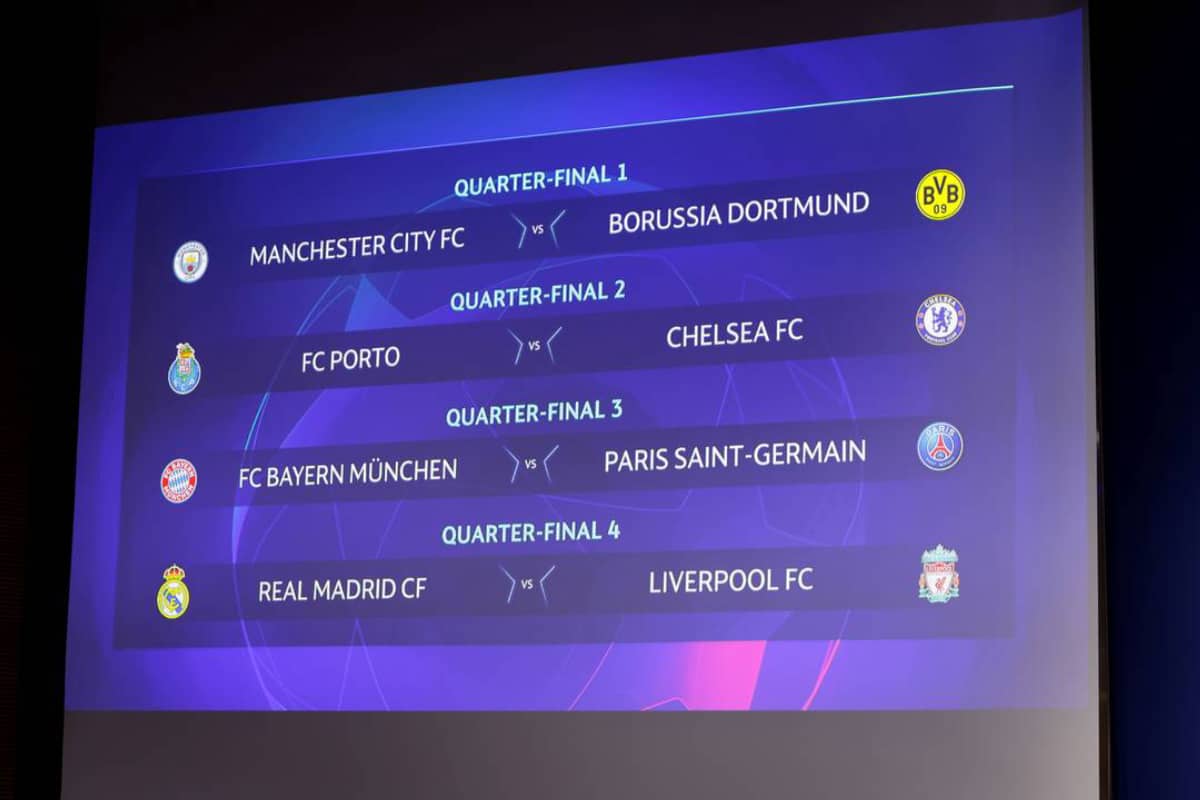 Quartas de final da Liga dos Campeões 2021.
