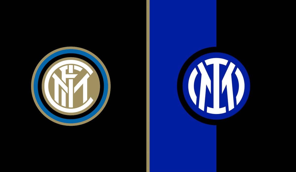 Comparação entre o novo escudo da Inter de Milão e o anterior