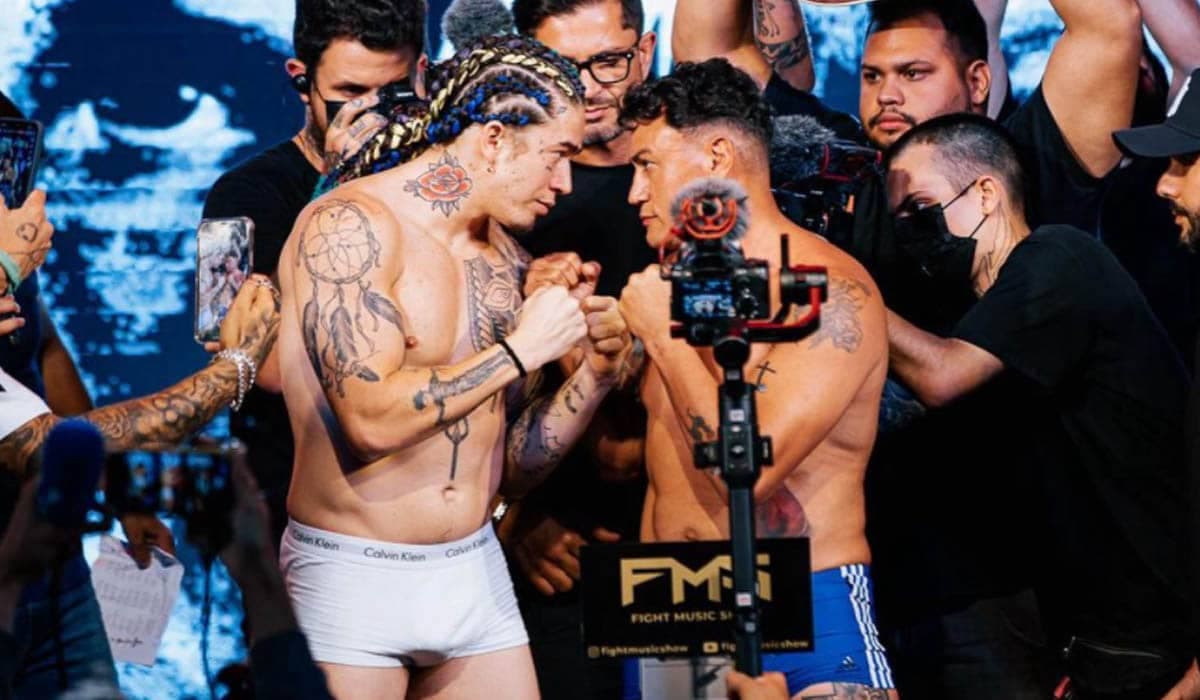 Whindersson e Popó trocaram farpas amigáveis durante a divulgação do Fight Music Show