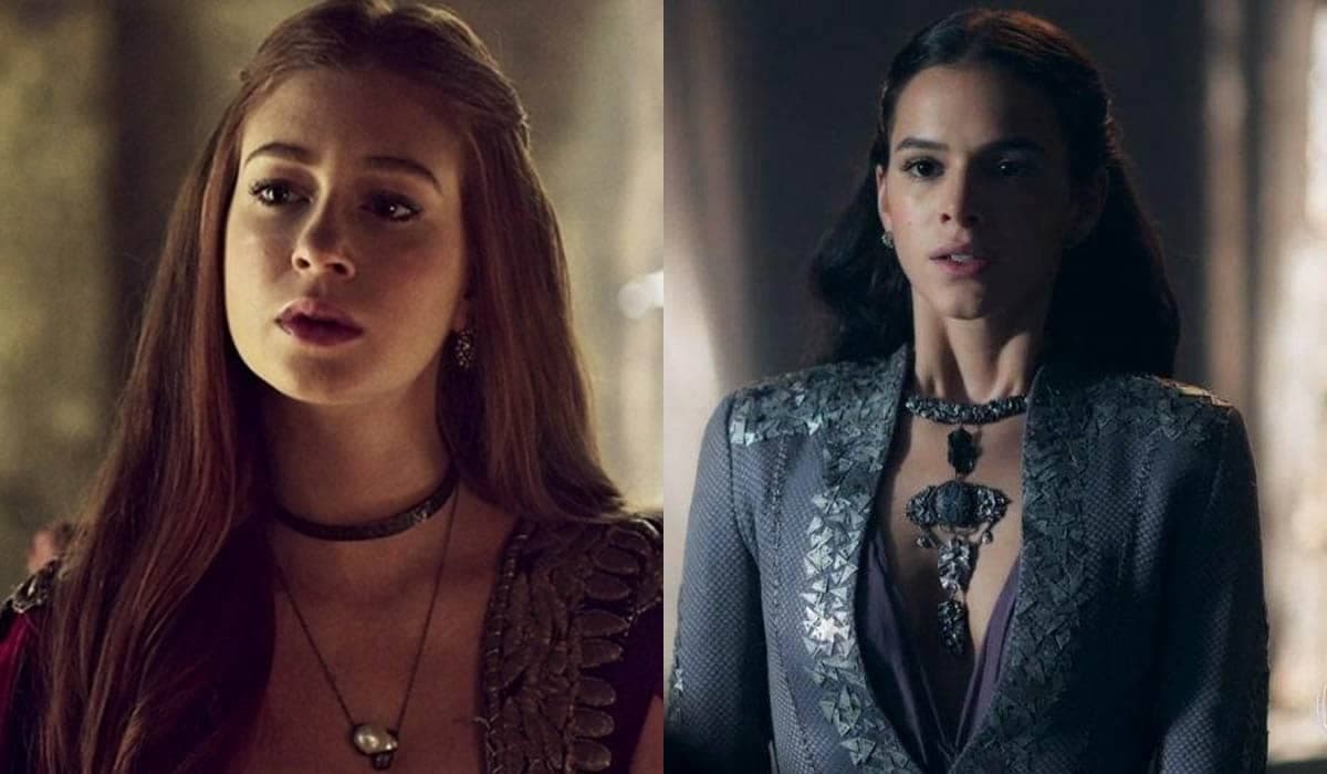 Marina e Bruna trabalharam juntas em Deus Salve o Rei. Fotos: Reprodução/Globo