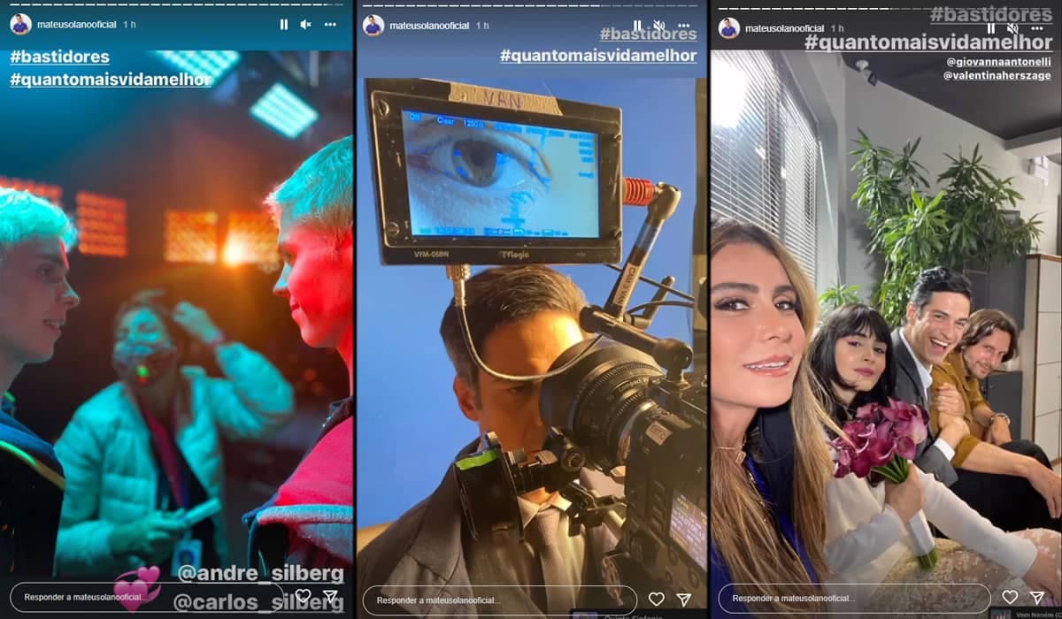 Mateus Solano divulgou bastidores de 'Quanto Mais Vida, Melhor' nas redes sociais. Foto: Reprodução/Instagram