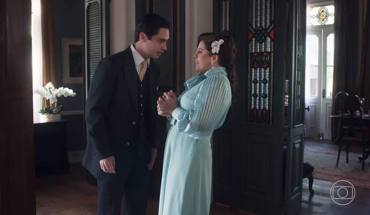 Úrsula e Joaquim pretendem dar golpe em Eugênio. Fonte: Reprodução/Globo