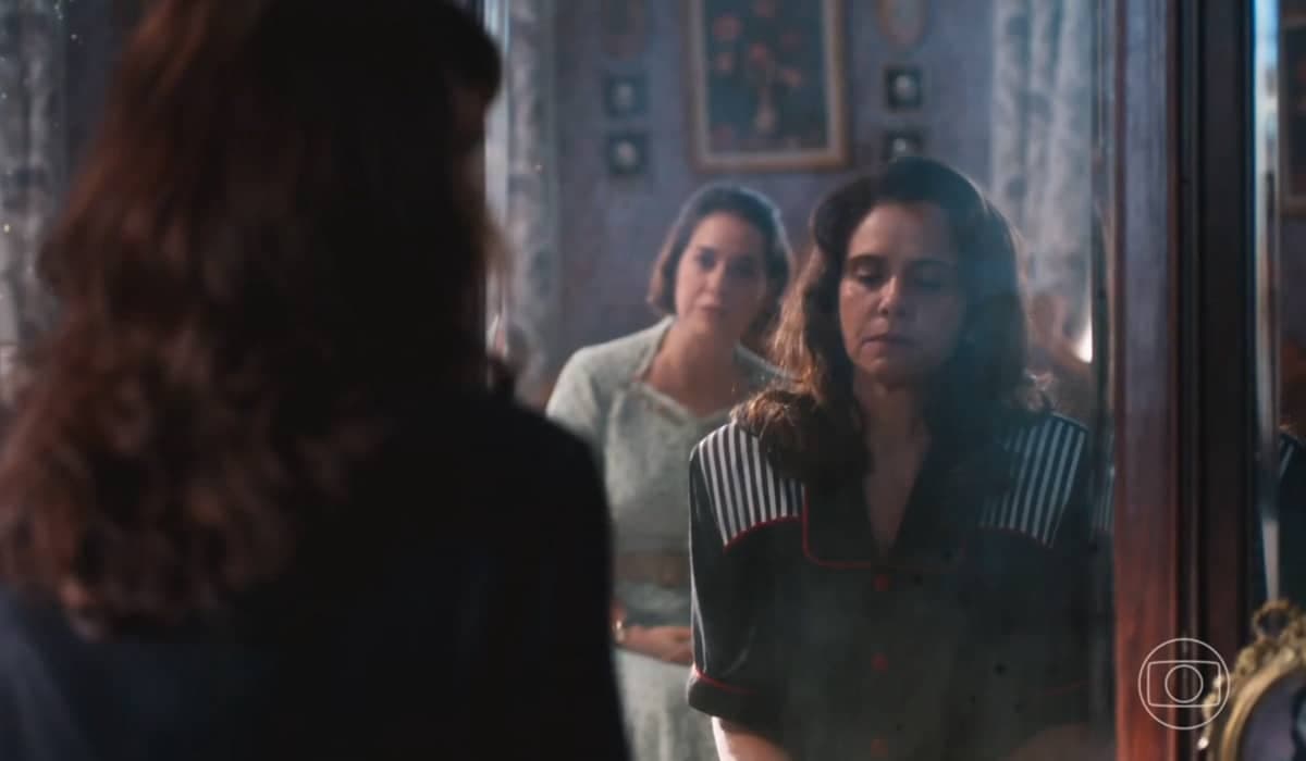 Uma conversa entre Violeta e Heloísa será determinante para afastar Leônidas da fazenda. Foto: Reprodução/Globo