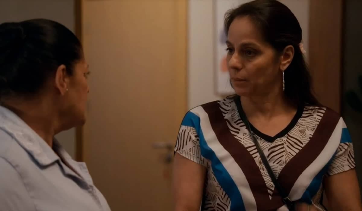 Pilar é desmascarada por Helô. Fonte: Reprodução/Globo