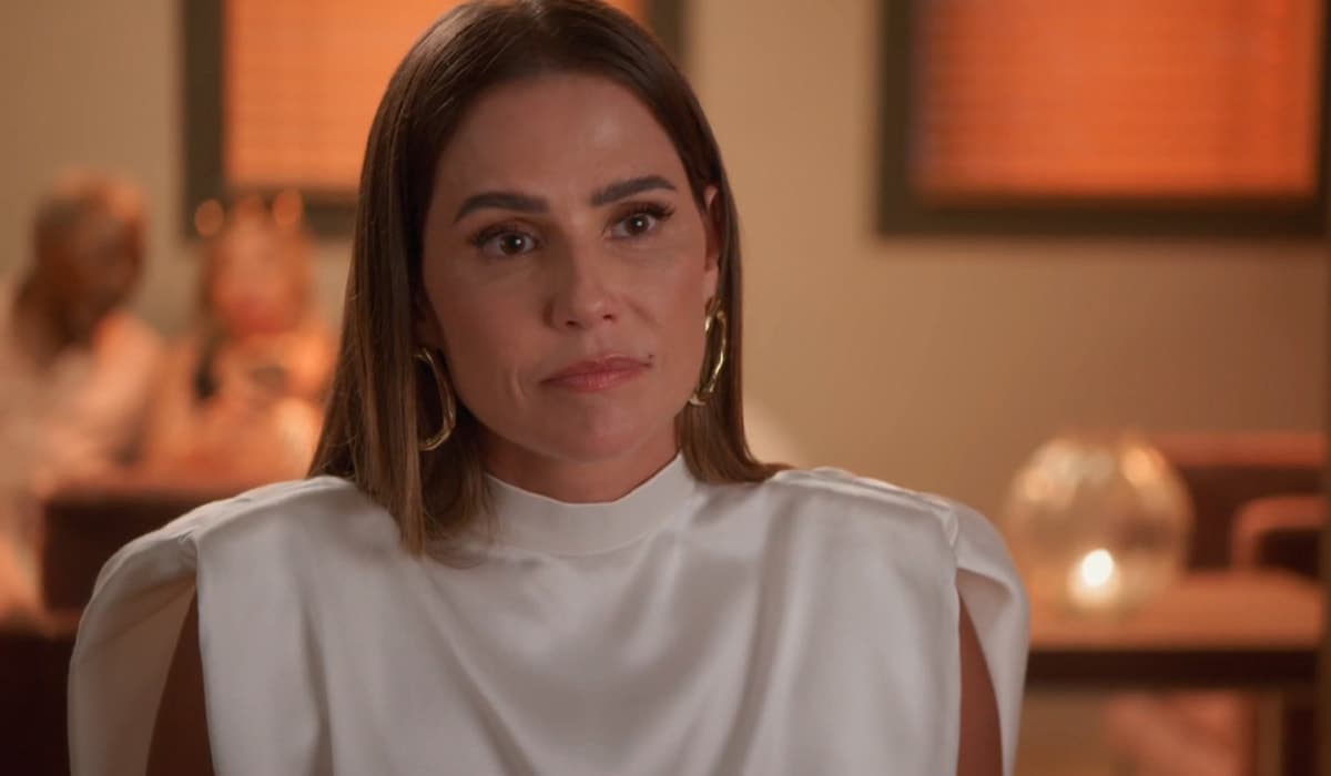 Lara fica furiosa com armação de Mário. Fonte: Reprodução/Globo