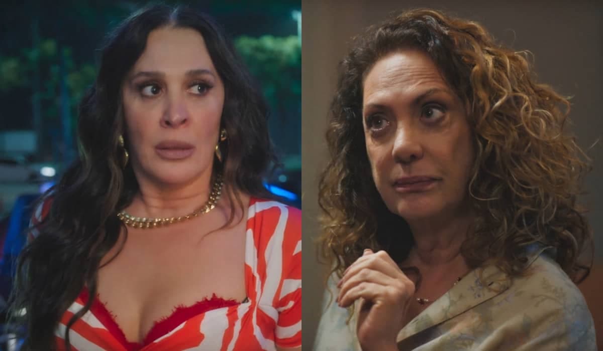 Emmy esbarra em Agatha e enxerga figura diabólica em Terra e Paixão