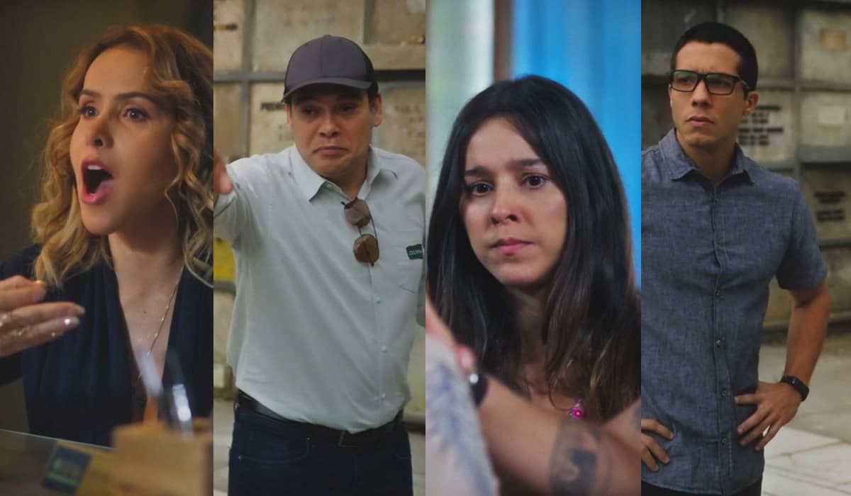 Gladys flagra Tadeu com Berenice e Enzo no quarto em Terra e Paixão