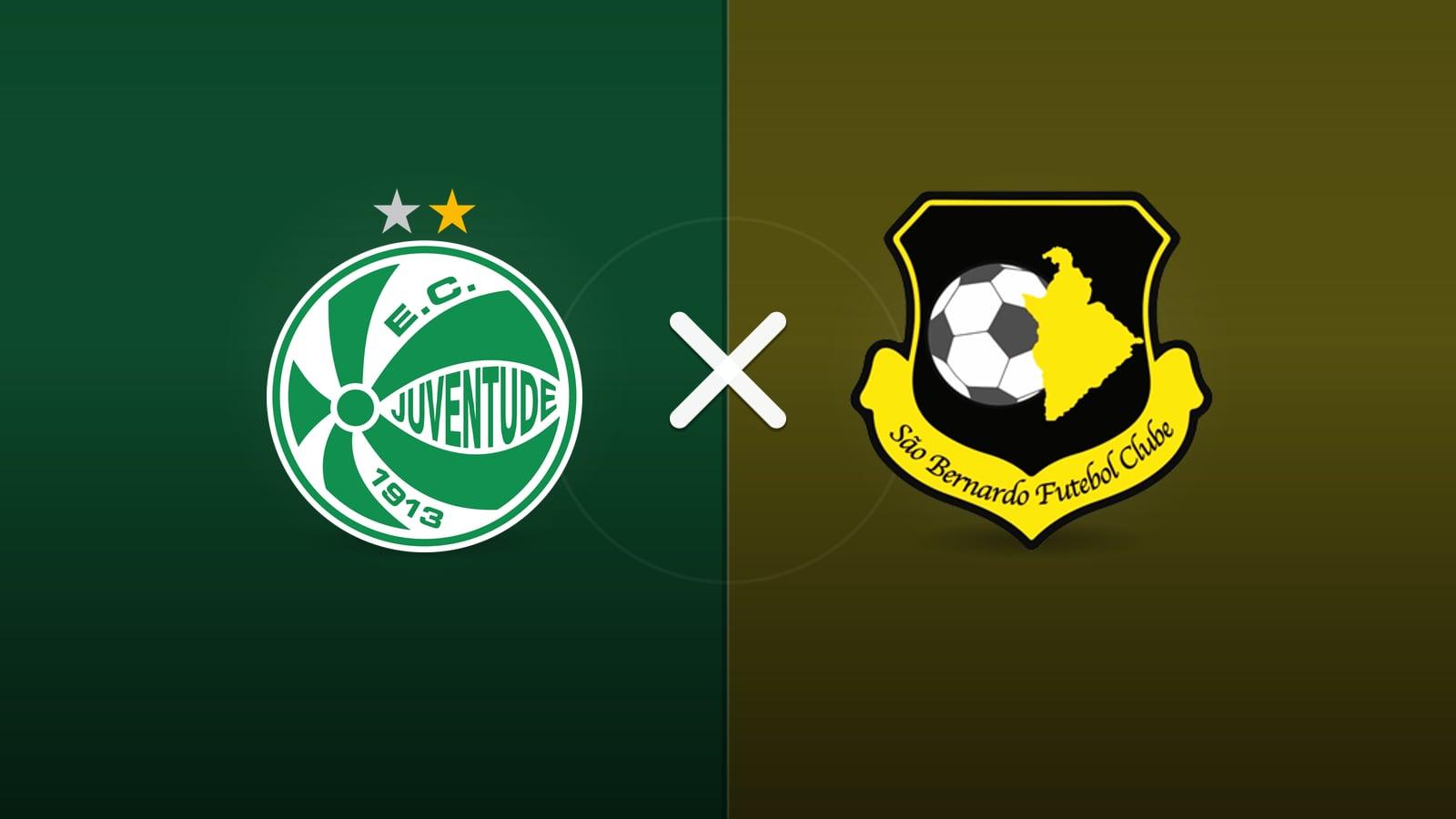 Juventude x São Bernardo jogam hoje às 16h00 pela Serie B. Foto: Diário 24 Horas / Montagem