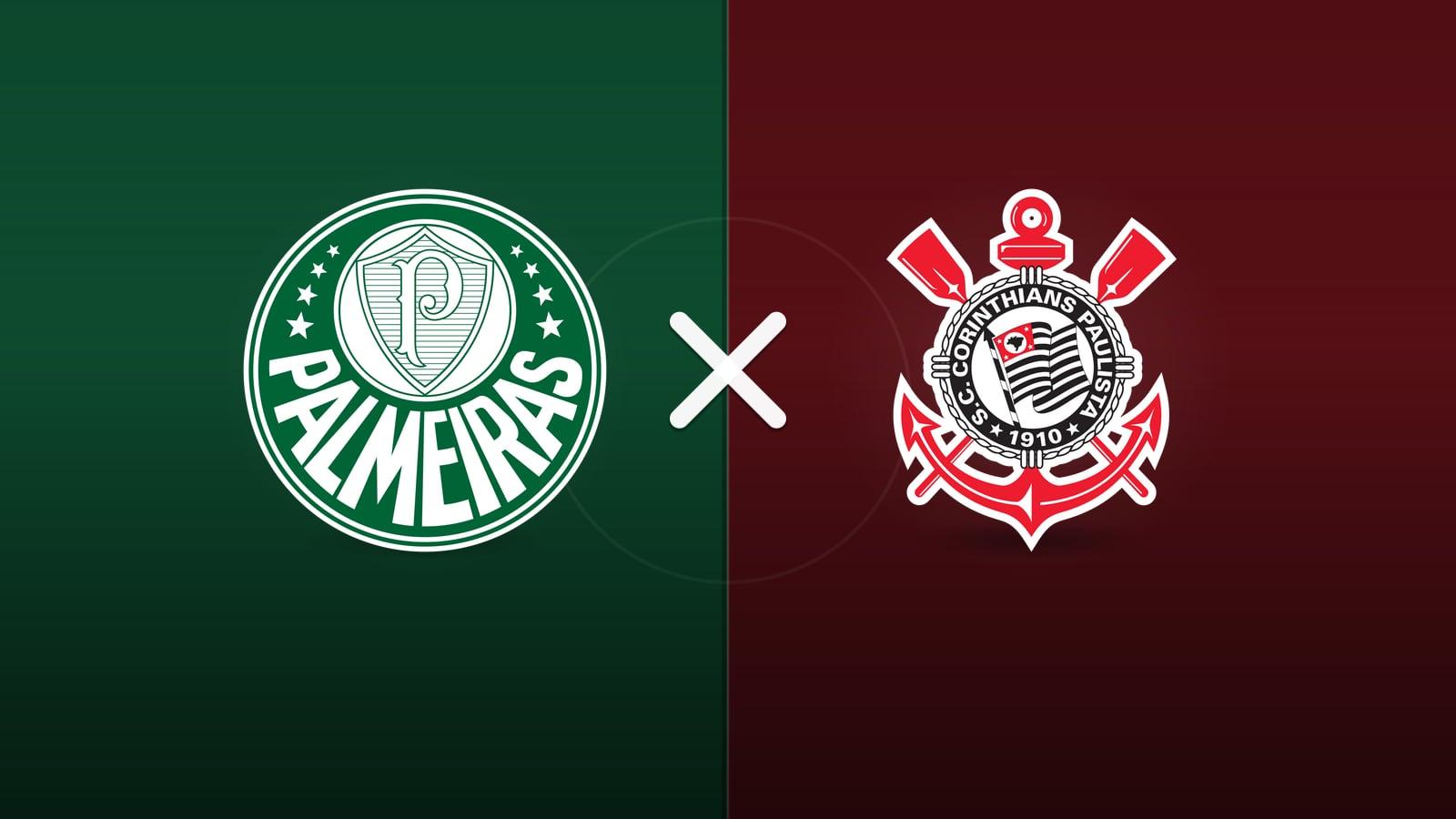 Palmeiras x Corinthians jogam hoje às 17h30 pela Serie A. Foto: Diário 24 Horas / Montagem